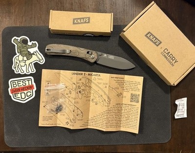 Knafs x Carry Commission MMTW Lander 2 - Topo Green Micarta - Moondust S35VN