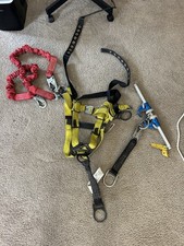 UltraSafe Full Body Harness Yellow Nylon with straps and Beam Anchors