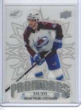 2024-25 UD ICE PREMIERES #151 JASON POLIN RC SP/999 CLEAR/ACETATE AVALANCHE