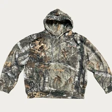 Realtree Long Sleeve Pullover Hoodie Men's Size XL 46-48 Camo Hooded Pocket