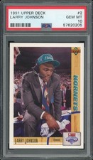 1991 Upper Deck #2 LARRY JOHNSON RC Hornets PSA 10 Gem Mint