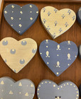 Vintage Folk Art Country Blue Hearts Plaque — photo 6