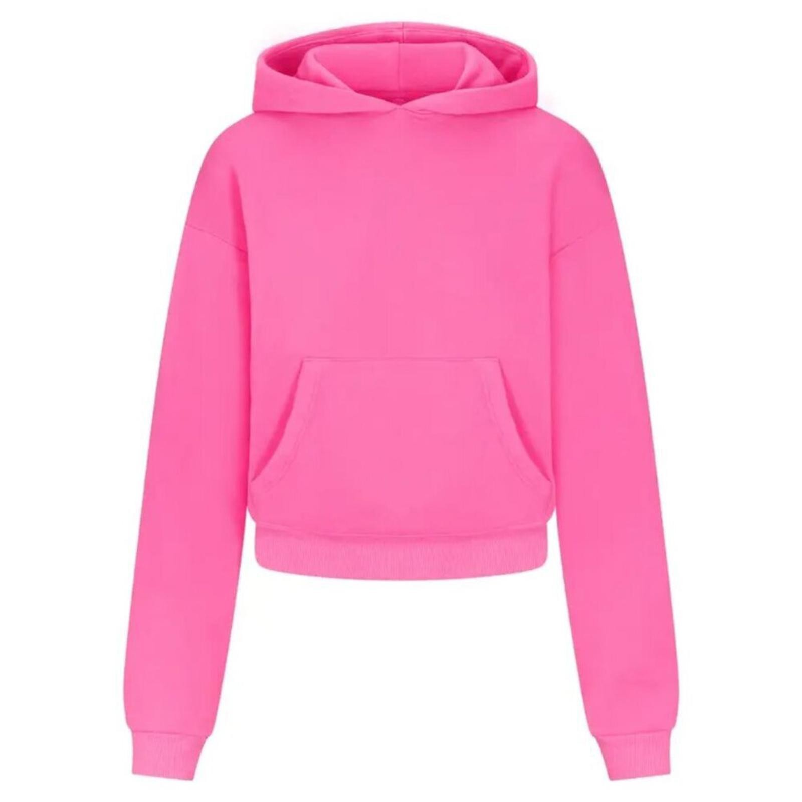 Skims Sugar Pink French Terry Pullover Hoodie Size S NWT Rare Color