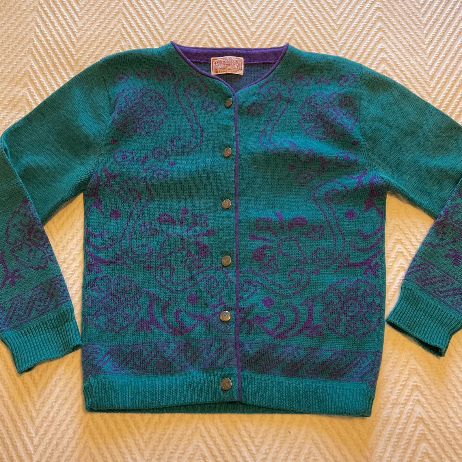 Pendleton 100% Virgin Wool Button Up Cardigan Swe… - image 11