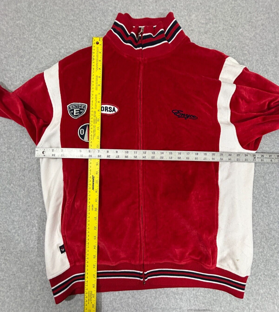 Enyce Track Suit Mens Extra Large Red Vintage Velour 90s Y2K Enyce Track Suit Mens Extra Large Red Vintage Velour 90s Y2K