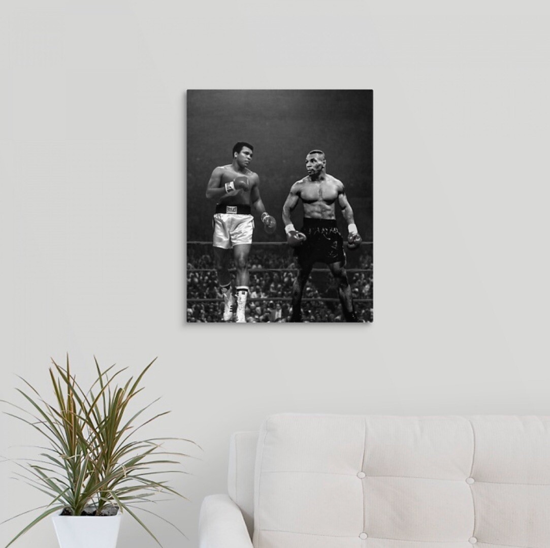 Mike Tyson Vs Muhammad Ali Canvas 16x20 Wall Art Boxing Gym