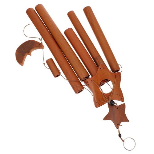 1Pc Bamboo Wind Chimes Handcrafted Star Design for Balcony Decoration