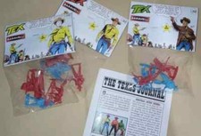 gioco RECENTE    Tex Willer gadget soldatini 3 buste fan club mostre