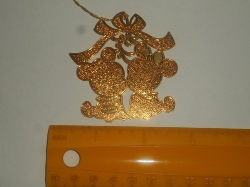 DISNEY Christmas Ornament Mickey & Minnie Mouse Babies Baby's 1st Brass & Enamel - Picture 6 of 11
