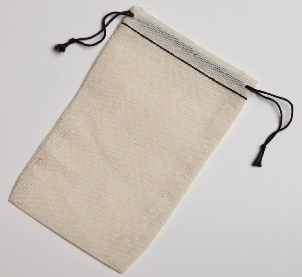 Made in the USA 3x5 double drawstring muslin bags - Image 3 of 4