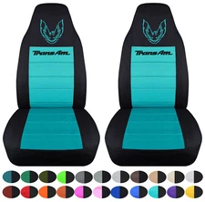 Fr Set Fits 1970-1992 Pontiac Firebird  2tone Car Seat Covers w/ Trans AM design