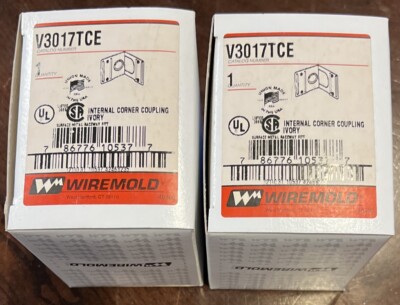 LOT OF (2)  Wiremold - V3017TCE - Internal Corner Coupling - NEW