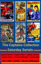 The Captains Cliffhanger Collection-6 DVD's-Captain America-Captain Marvel 