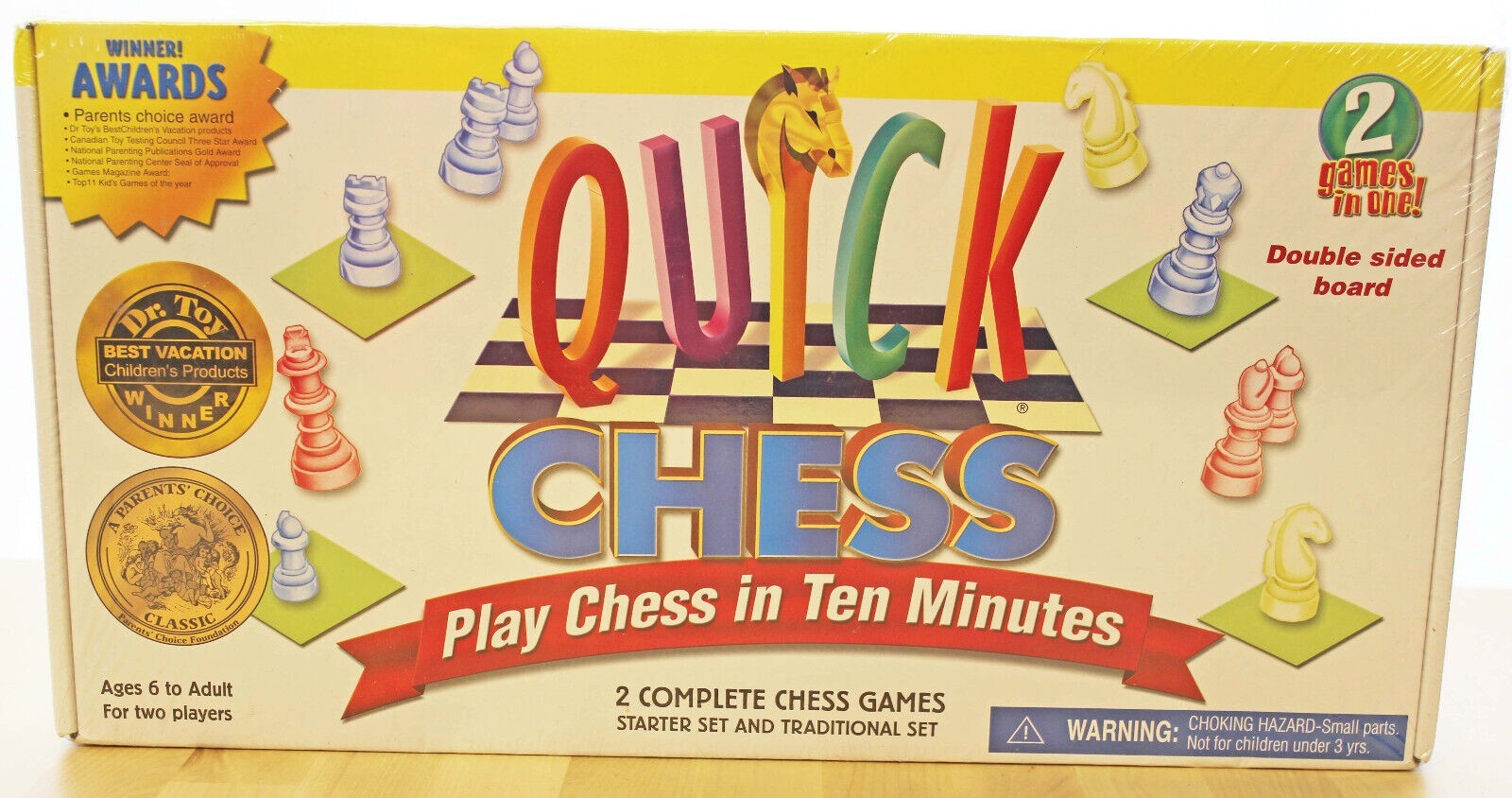 Quick Chess Beginner Board Game 1997 Parent Choice Award Winner