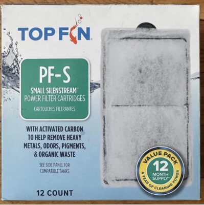 Top Fin Silenstream PF-S Refill for PF10 Power Filters 5.5in x 3.1- (12 Count)