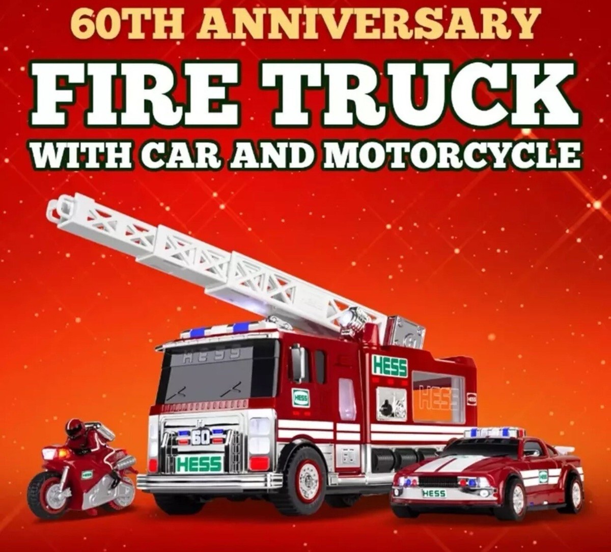 Hess 60th Anniversary Fire Truck New In Box HESS 2024 FIRE