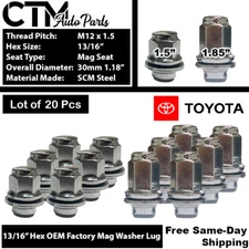 20 TOYOTA LEXUS SCION FACTORY OEM CHROME 12x1.5 MAG SEAT LUG NUT FIT ALLOY WHEEL