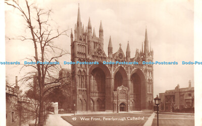 R422571 Peterborough Cathedral West Front King Lodging RP