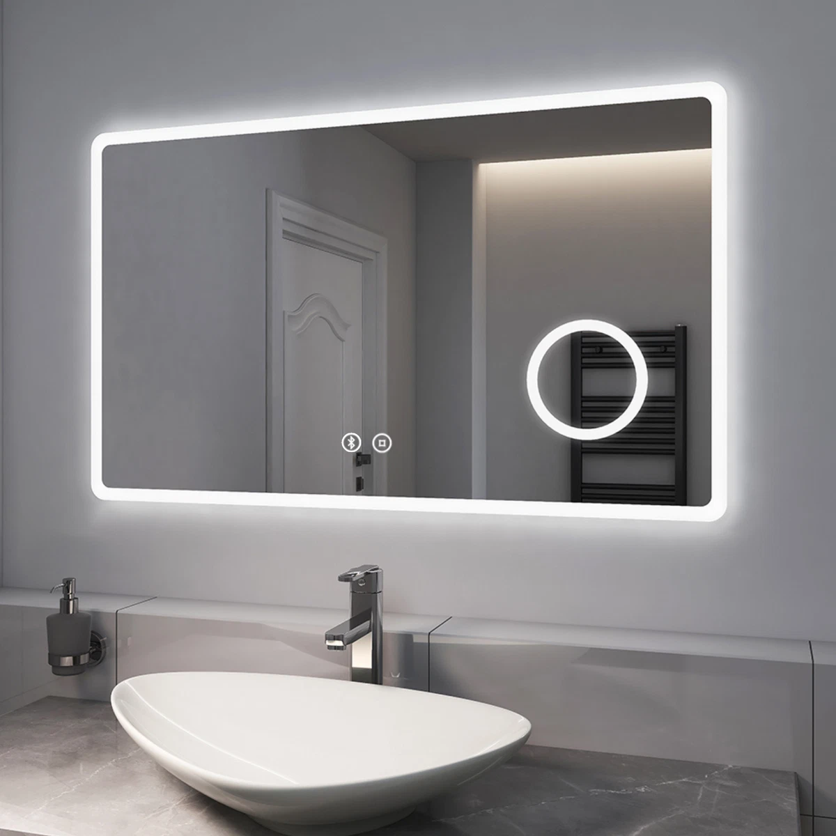 Emke cheap bathroom mirror