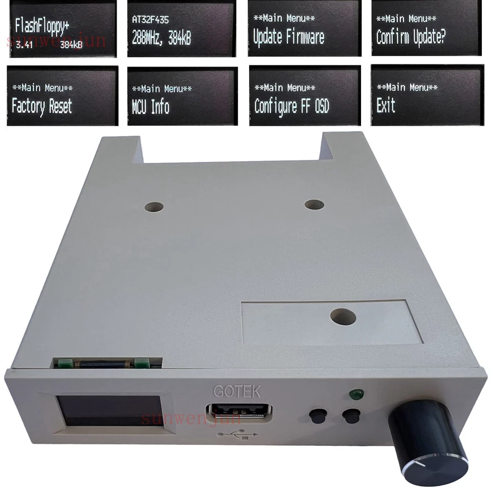FlashFloppy V3.41 (GOTEK) Floppy emulator AT32F435 SFR1M44 - U100 LQD beige grey