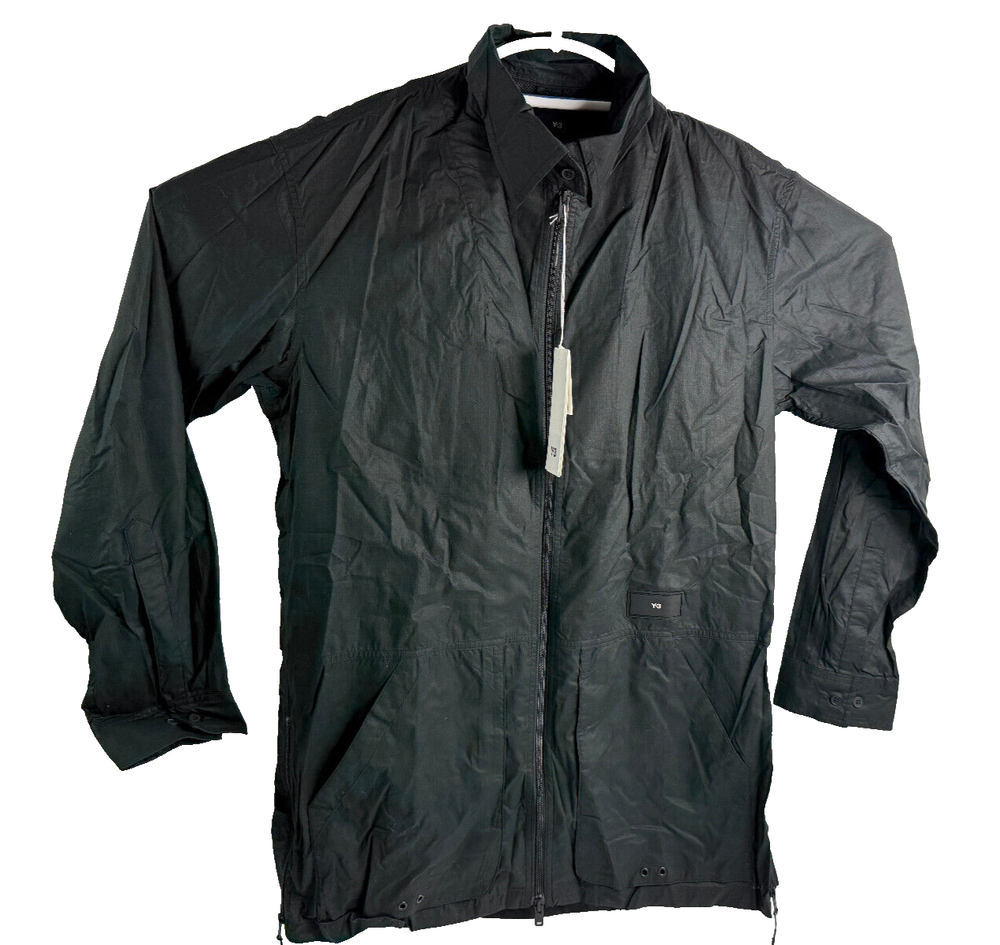 Adidas Y-3 Ripstop Overshirt Jacket Black Men`s Size Medium  H63025