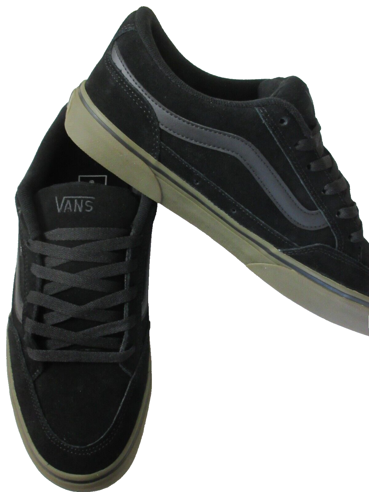 Vans Men's Bearcat Black Dark Gum Canvas Suede Classic Skate shoes Size