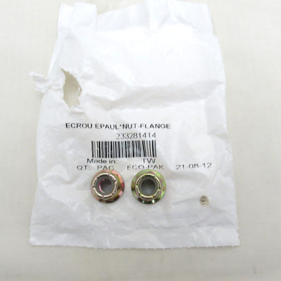 Ski Doo OEM Elastic Hexagonal Hex Flange Locking Stop Nuts 233281414 Set of 2