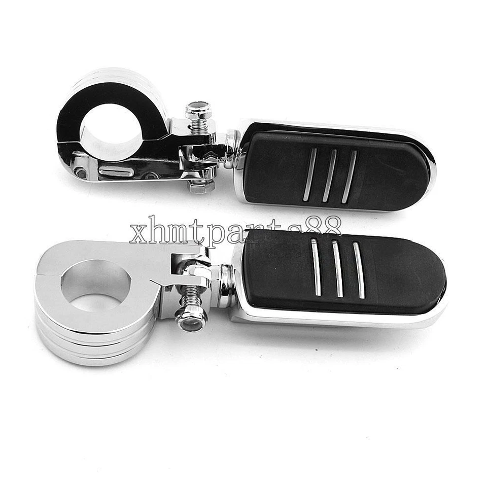 Abrazaderas de estriberas de carretera de 1-1/4" para Harley-Davidson Fatboy Heritage Softail Foto 3 de 4