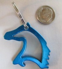 Key Chain - Horse Head - Aluminum - Ornament/Decor - New - Blue