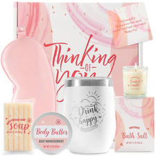 Spa Gift Sets for Women - 9Pcs Rose Bath Set, Mothers Day Gifts for Mom