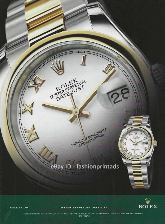 ROLEX 1 Page Magazine PRINT AD 2009 oyster perpetual datejust eBay