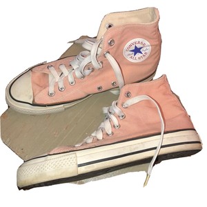 peach converse high tops