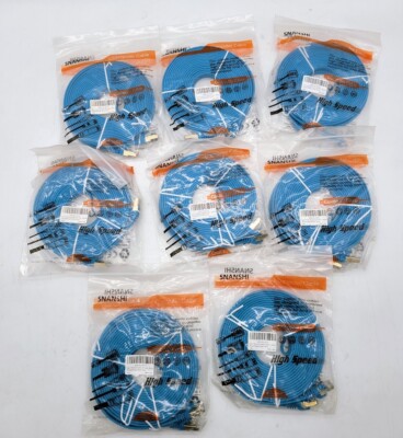8x X001XJ1E7V Cat 7 Ethernet Cable 30ft Blue..Switch /Router /Modem /Patch panel