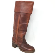 Frye 8500 Campus Tall Boots Shoes Womens Size 6.5 Brown Black Label Circa 1970s