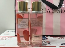  2 VICTORIA'S SECRET STRAWBERRIES  CHAMPAGNE FRAGRANCE MIST 8.4 OZ