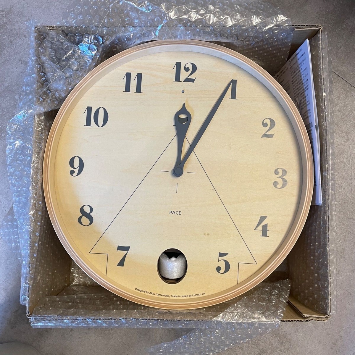 Lemnos PACE Cuckoo Clock Natural/Brown LC11-09 φ12 × D4.7in 1,720g