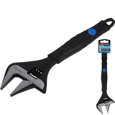 BlueSpot 8" Adjustable Spanner Wide Jaw Soft Grip Handle Wrench Piler 200mm