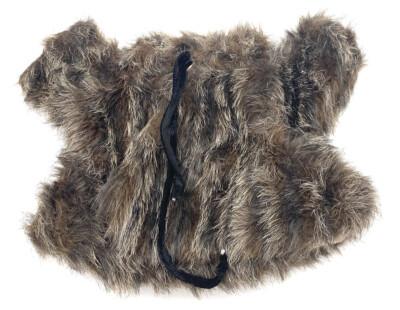Cabbage Patch Fancy Furs Faux Fur Coat 1984 Commonwealth Brown Gray 16-18 inch