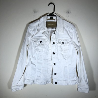 eddie bauer white denim jacket