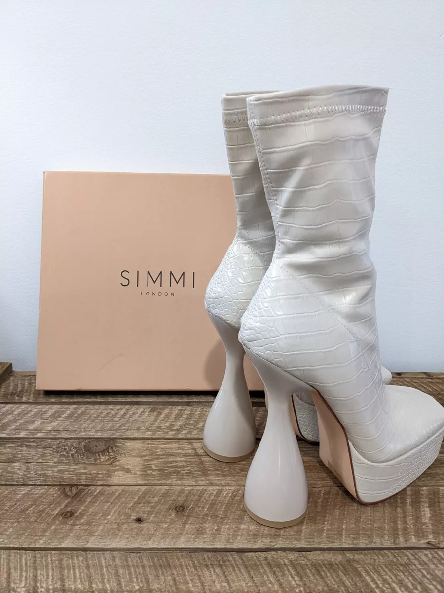 simmi shoes | Shoes | Simmi London Nude Knit Heeled Boots | Poshmark