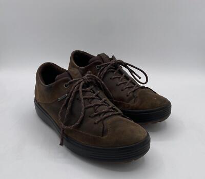 ECCO MEN'S SOFT TRED GTX TIE GORE-TEX Leather WATERPROOF SNEAKER Size  US