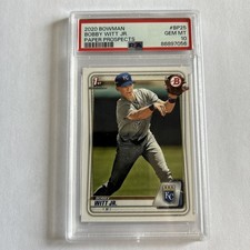 2020 Bowman BOBBY WITT JR. Paper Prospects #BP25 1st First Bowman PSA 10
