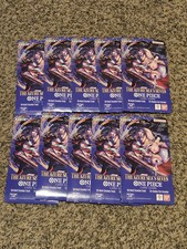 10 x One Piece OP14 THE AZURE SEA  S SEVEN Sleeved Blister Booster Packs