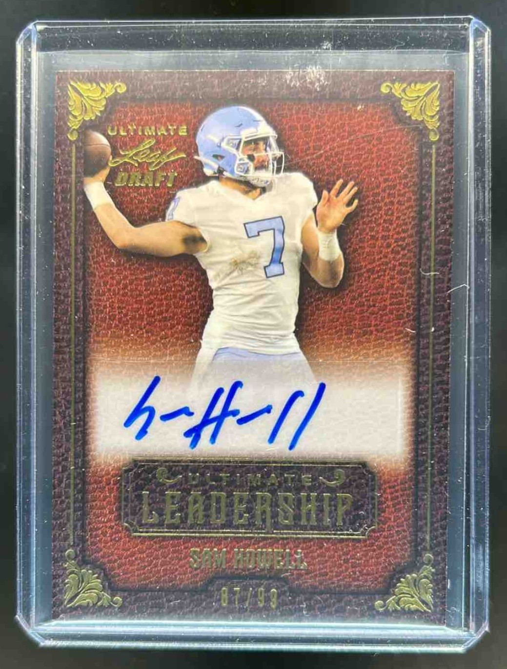 Sam Howell Leaf Ultimate Draft Autographs #SH1 Gold Spectrum