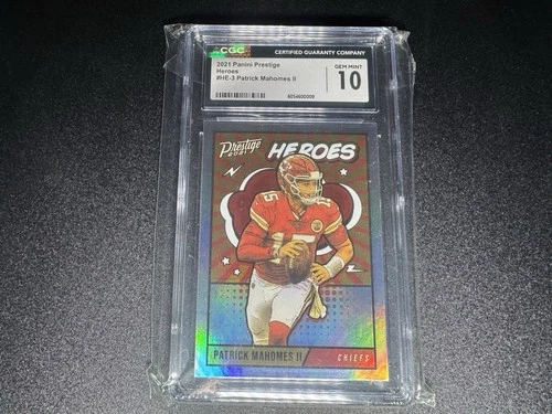 2021 Panini Prestige Heroes Patrick Mahomes II #HE-3 CGC 10 Gem Mint KC Chiefs