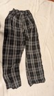 Men's Gray/Black Plaid Pajama Pants Size M Regular Elastic Waist Lounge — photo 2
