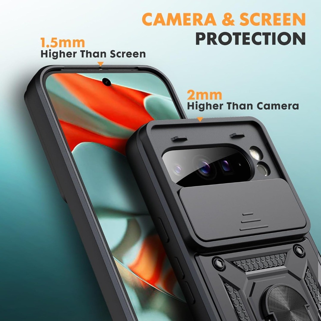 Case For Google Pixel 10 Pro XL 9A, Ring ARMOUR Stand Phone Cover