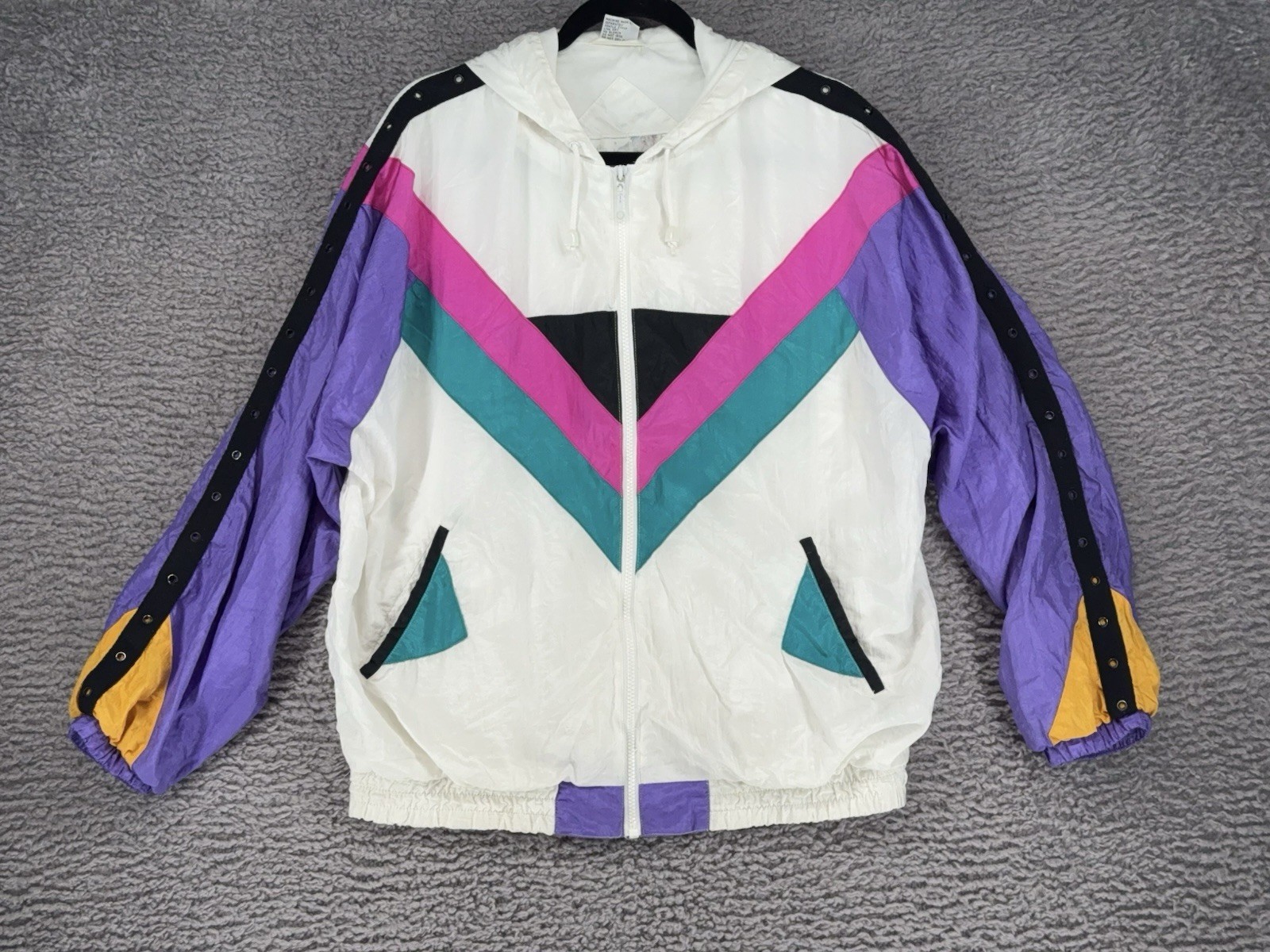 90s Active Code Colorblock Windbreaker Men L Grom… - image 1