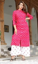 Readymad Cotton Kurta/kurti With Pant Set for Women's Party Festive Outfit Gift