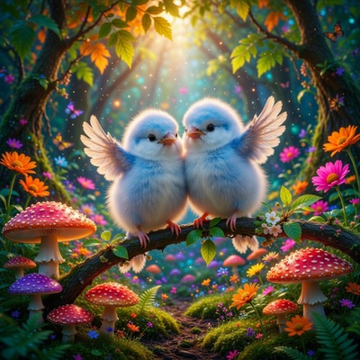 #ad Cute Baby Birds 4K Wallpaper Digital Art HD Animal Printable Kids Room Art 1074 $0.99